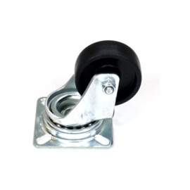 Zwenkwiel, diameter van 50mm, plaatbevestiging, polypropyleen (PP) wiel, draagvermogen tot 40KG