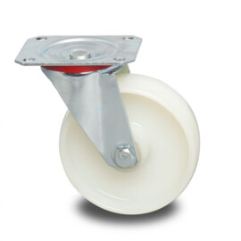 Swivel castor, diameter 125 mm, polyamide wheel, load capacity up to 250 kg, polyamide core